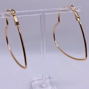 10 karat Gold plated Heart Hoop Earrings